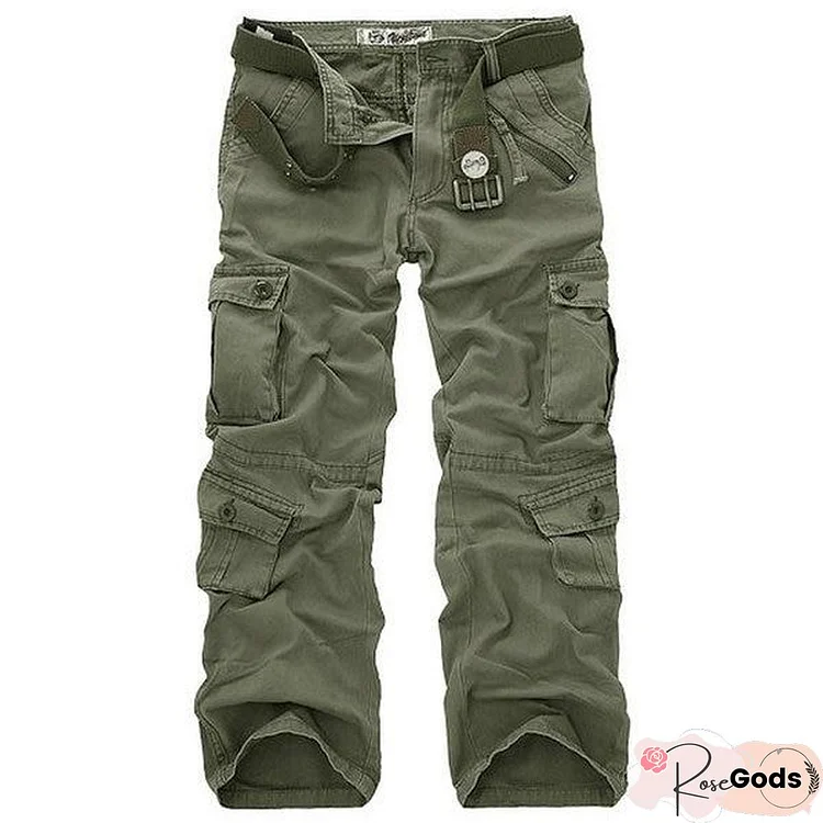 Men Cotton Cargo Pants Men Military Style Tactical Workout Straight Men Trousers Casual Camouflage Man Pants