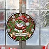 Diamond Painting Acrylic Snowman Pendant Kits for Home Wall Decor