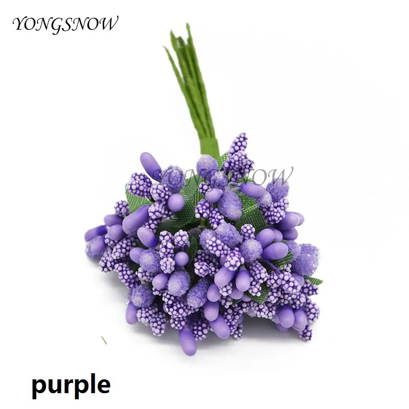 24pcs/lot Mulberry Stamen Artificial Flowers Stamen /DIY Pistils For Flowers Heads Wedding Party Scrapbooking Craft Decoration