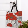 Black and Red Flowers - 11CT DIY Stamped Cross Stitch Shopping Bag 40*40cm/15.75*15.75in
