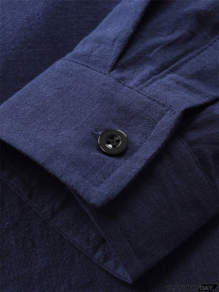 Lace Up Black Long Sleeve Shirt Mens