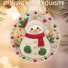 Snow DIY Diamond Painting Pendant 24cm Double-Sided Crystal Resin