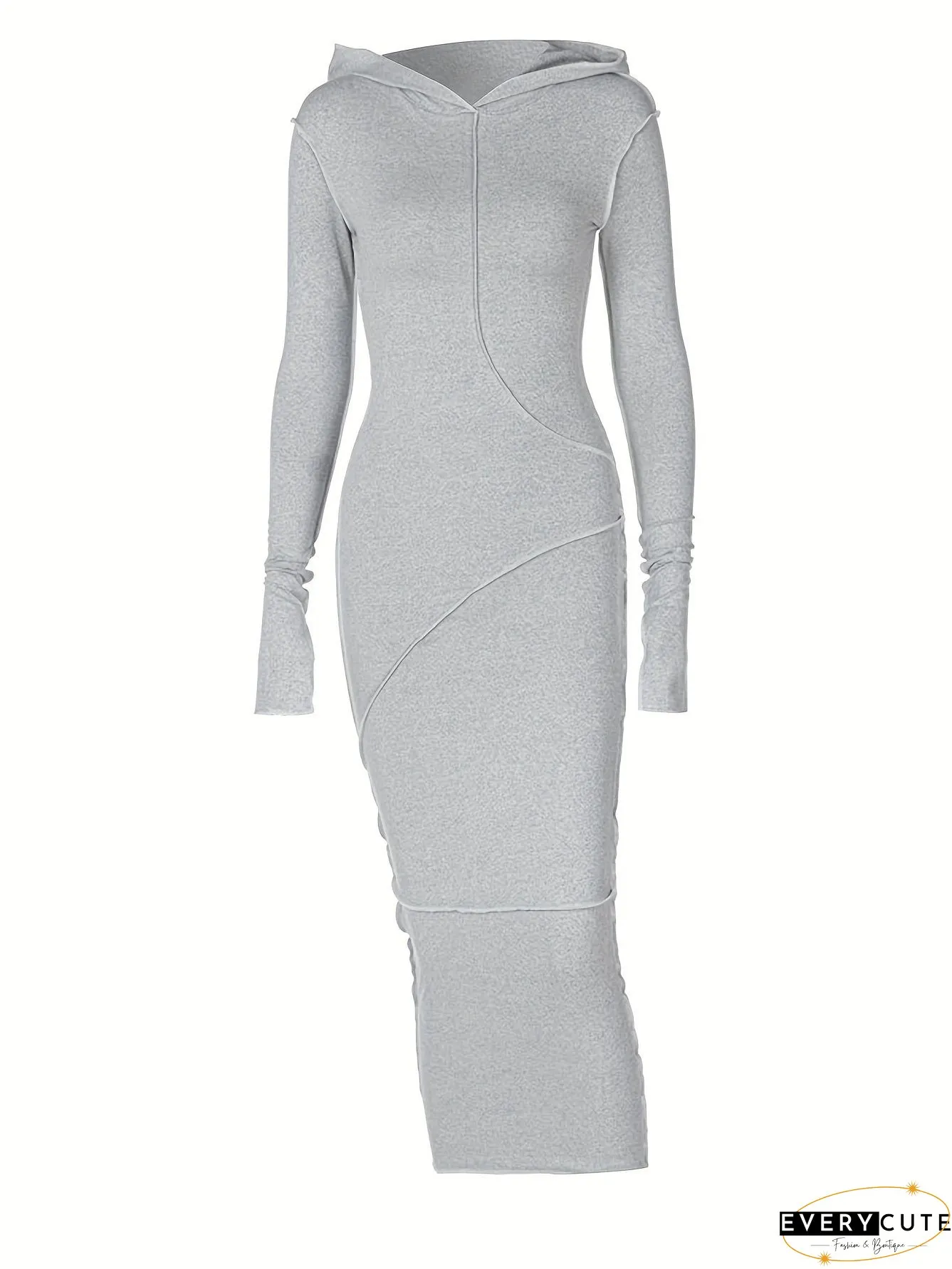 Flattering Maxi Dress with Contrasting Stitches
