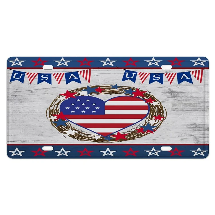 Les États-Unis - Encens de plaque de voiture vintage - 6x12inch