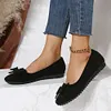 Gioiacombo&trade; Scarpe casual piatte con fiocco in pelle scamosciata da donna
