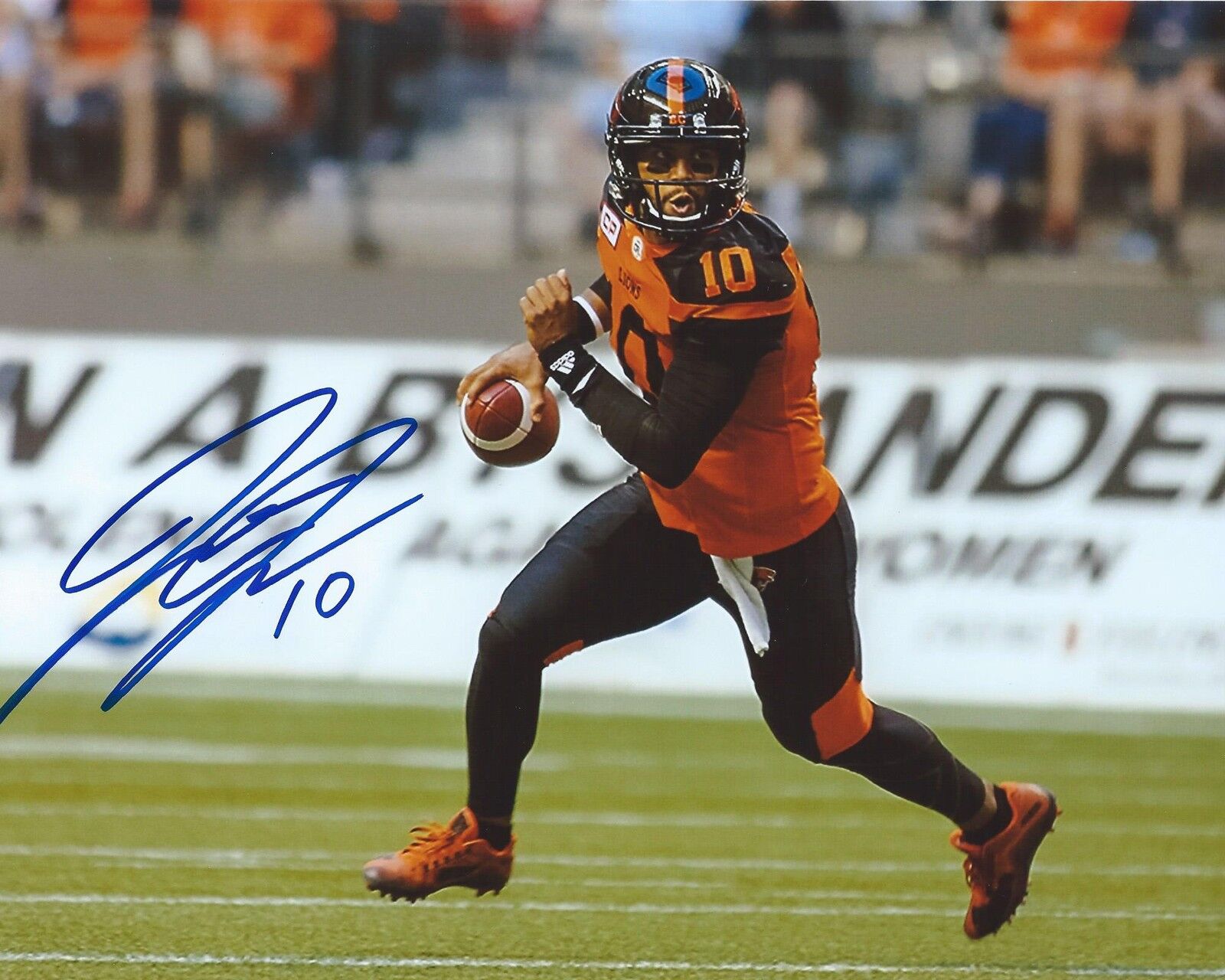 Jonathon Jennings Signed 8x10 Photo Poster painting BC Lions Autographed COA