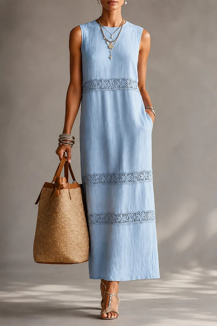 Women's Retro Fashion Cozy Minimalist Casual Cotton Dress