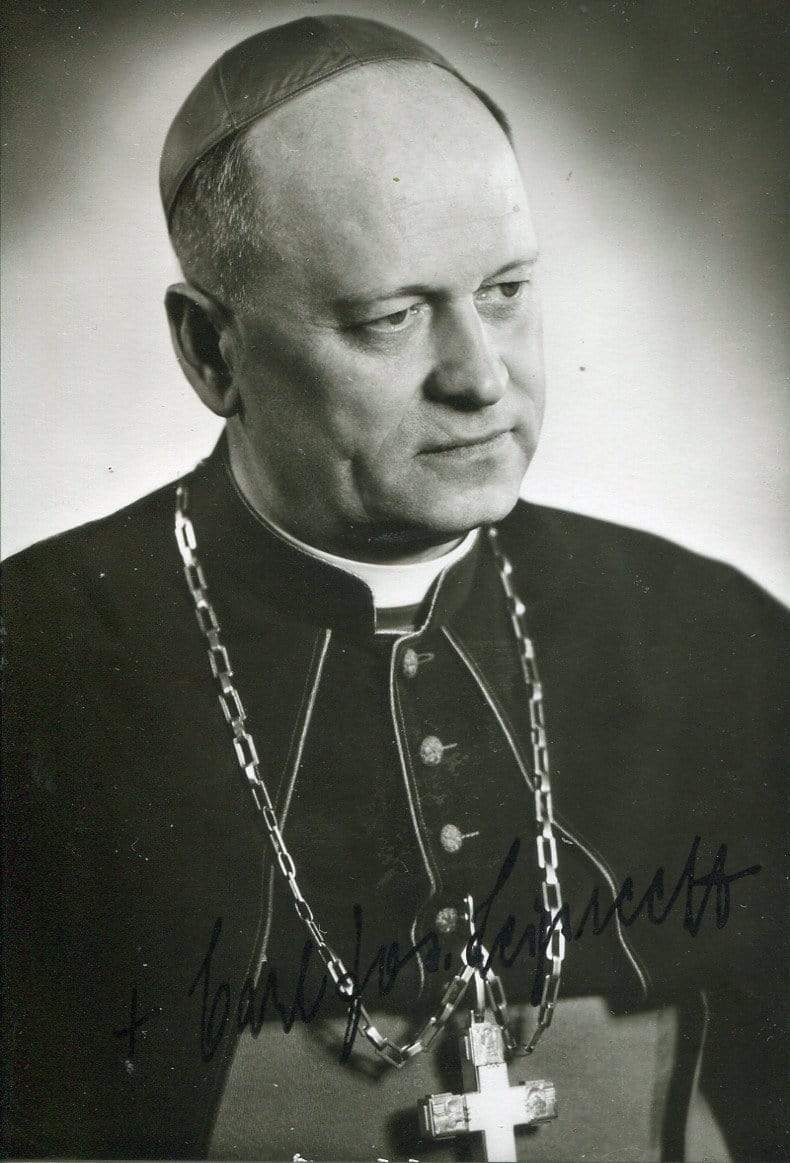 Carl Joseph Leiprecht autograph, BISHOP of Rottenburg 1949-1974, signed Photo Poster painting