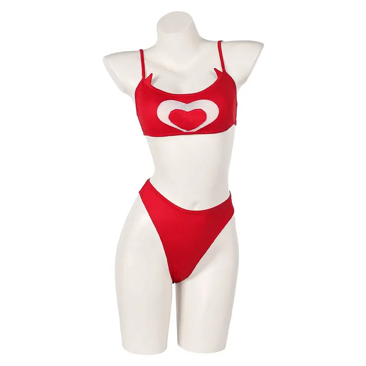 Hazbin Hotel (2024) Cherri Bomb Red Swimsuit Outfits Cosplay Costume Halloween Carnival Suit