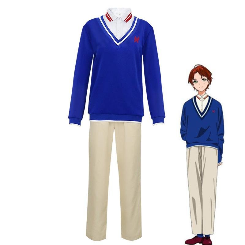 Wonder Egg Priority Momoe Sawaki Costume Cosplay Sweater Set for Youth