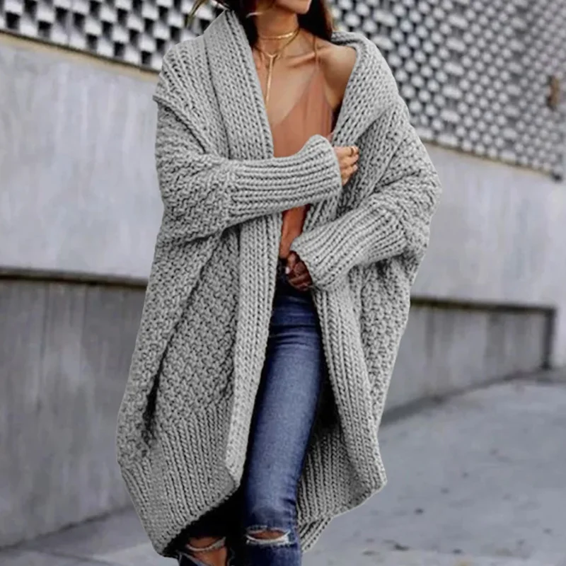 Retro Thickened Door Twist Knitted Cardigan