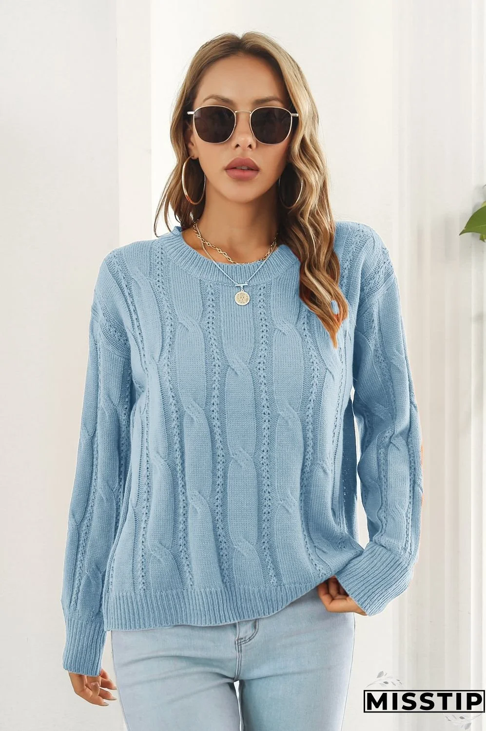 Round Neck Long Sleeve Sweater
