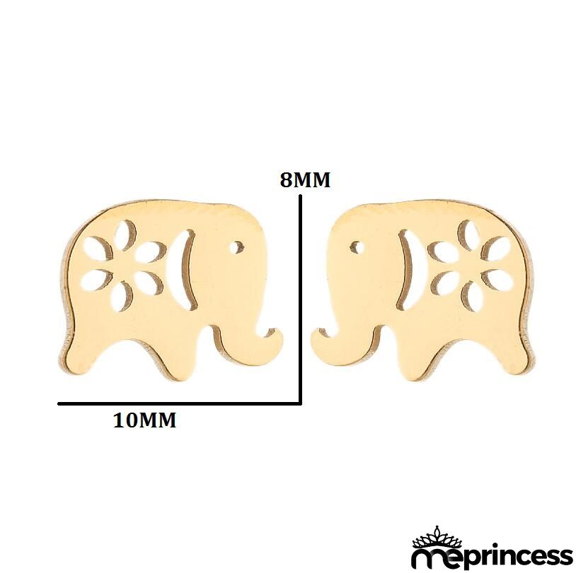 Women Fashion Hollow Eagle Owl Snake Dolphin Bee Giraffe Elephant Dog Cat Rabbit Fish Bird Penguim Stainless Steel Stud Earrings