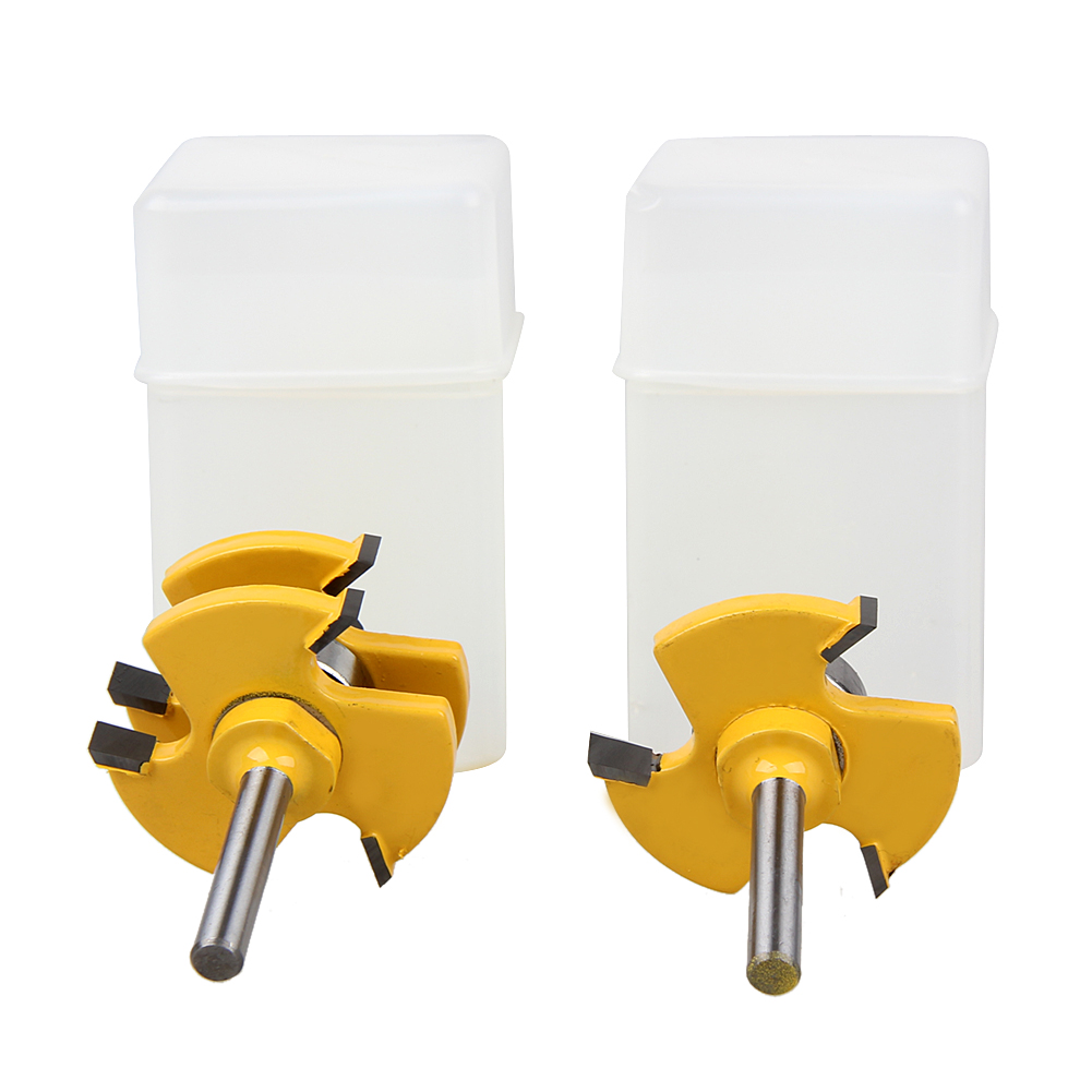 

2pcs Tongue Groove Router Bit Set Milling Cutter for Woodworking Cutting, 501 Original