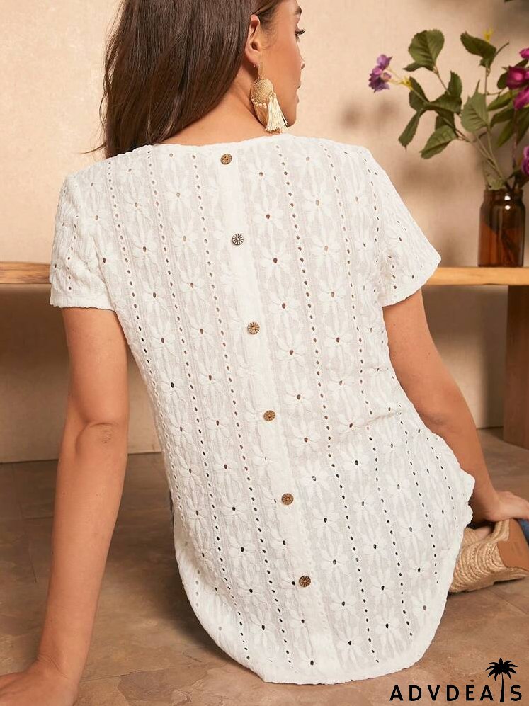 Button Back Schiffy Tee