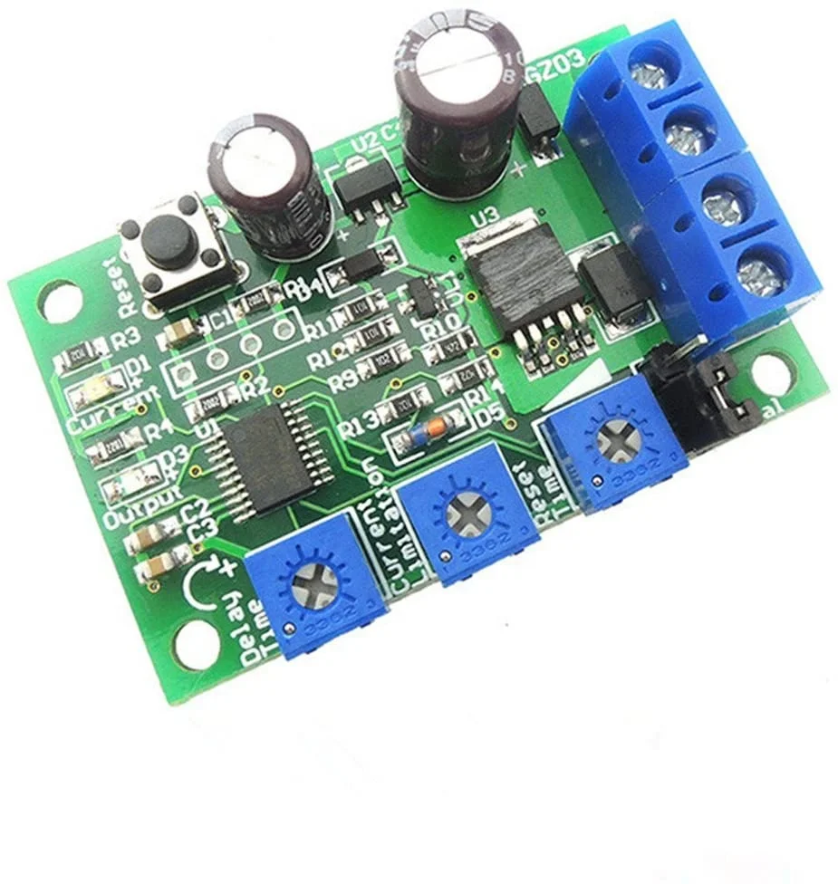 6V12V24V 10A Overload Projection Module Surge Overcurrent Protector Switch DC Motor Adjustable Current Limit Switch