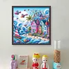 >SALE<Full Embroidery Eco-cotton Thread 11CT Printed Seaside World Cross Stitch50x50cm