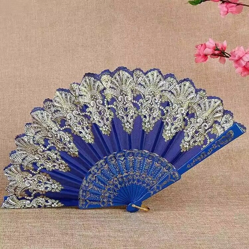 Single Flower Folding Fan Chinese Style Fan Dance Fan Wing Chun Fan Plastic Hanfu Fan European Style Fan Folding Fan