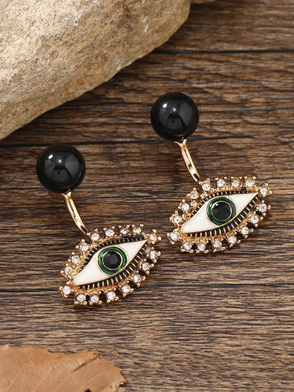Casual Devil Eye Colorful Enamel Earrings Everyday Party Ethnic Jewelry