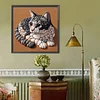 Diamond Painting -DIY Round Drill Stone Art Black Cat(40x40cm)