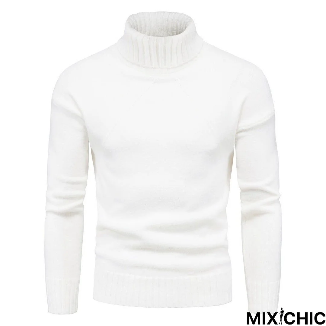 Men's High Neck Fashion Knitwear