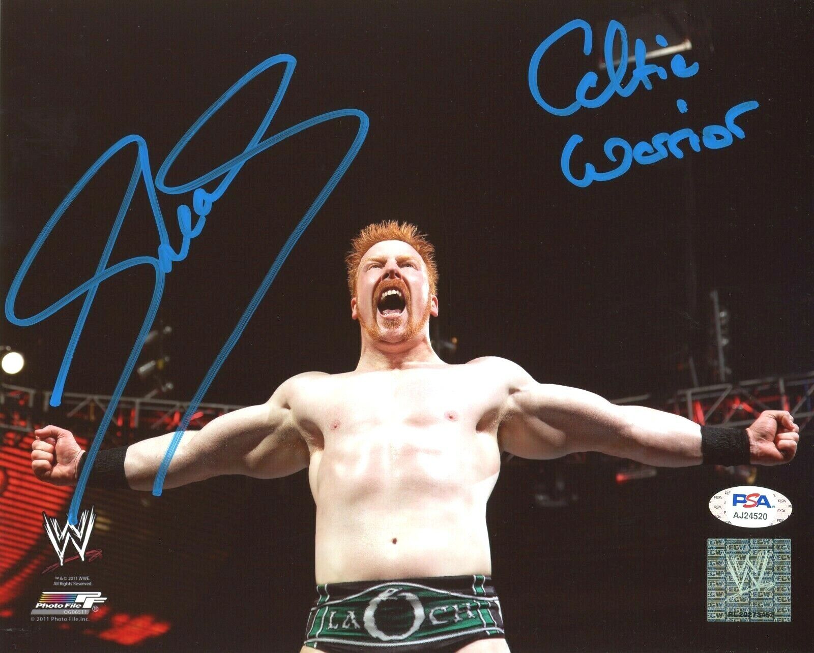 WWE SHEAMUS HAND SIGNED AUTOGRAPHED 8X10 Photo Poster painting WITH PROOF AND PSA DNA COA 8