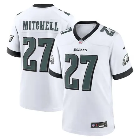 Youth  #27 Quinyon Mitchell Midnight White Philadelphia Eagles Player Game Jersey