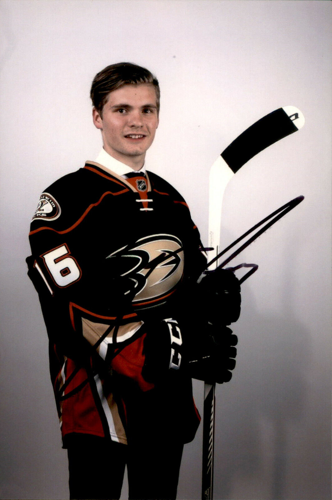 Sam Steel SIGNED autographed 4x6 Photo Poster painting ANAHEIM DUCKS