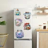 5Pcs Acrylic Special Shape Animal in Bottle Diamond Painting Fridge Magnets