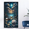 (40*70cm)Lotus Shadow Under The Moon - Full Round Drill Diamond Painting