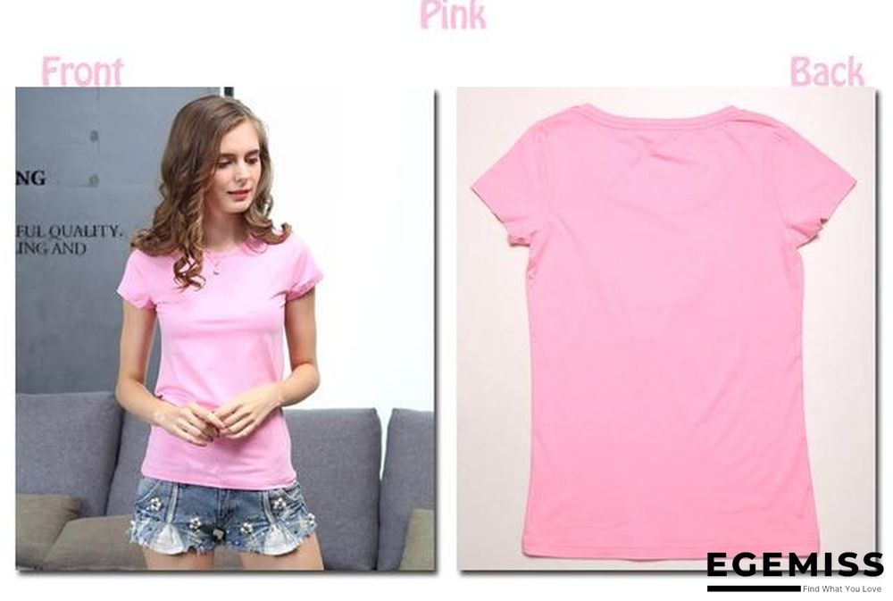 18 Colors S-3XL Plain T-Shirt Women Cotton Elastic Basic Casual Tops Short Sleeve T-shirt | EGEMISS