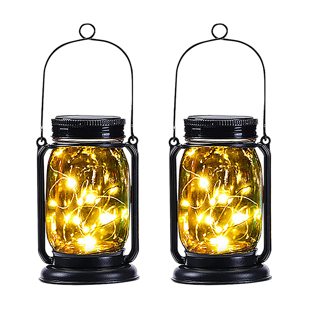 

LED Solar Mason Jar Lights Retro Lantern Hanging String Lights Garden Decor, 501 Original