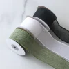 Multiple Single Color Linen-like Polyester Ribbon 4cm x 4.5m