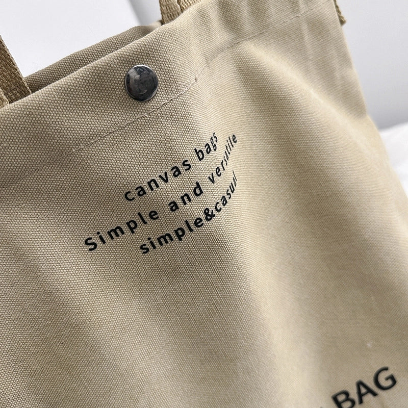 Canvas Bag Women's Bag New Large Capacity Student Vintage Tote Class Bag Shoulder Bag Messenger Bag