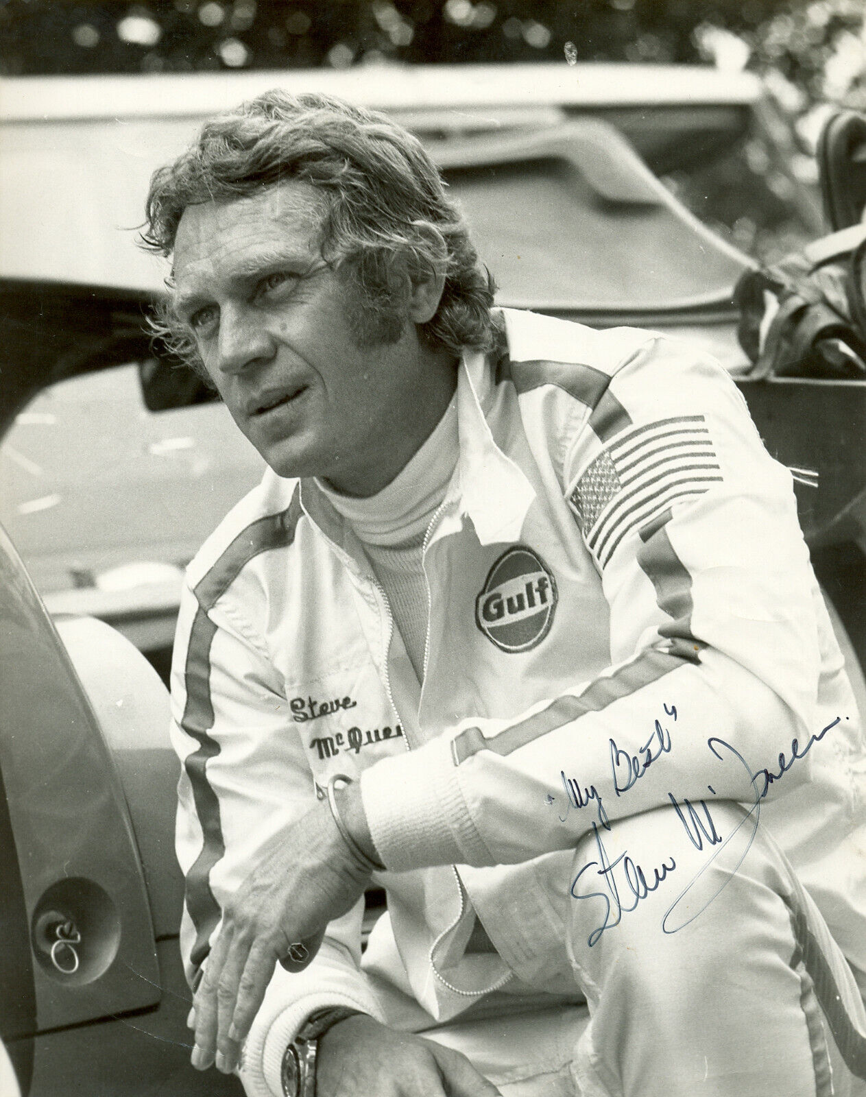 STEVE McQUEEN Signed 'LE MANS' Photo Poster paintinggraph - Film Star Actor - preprint