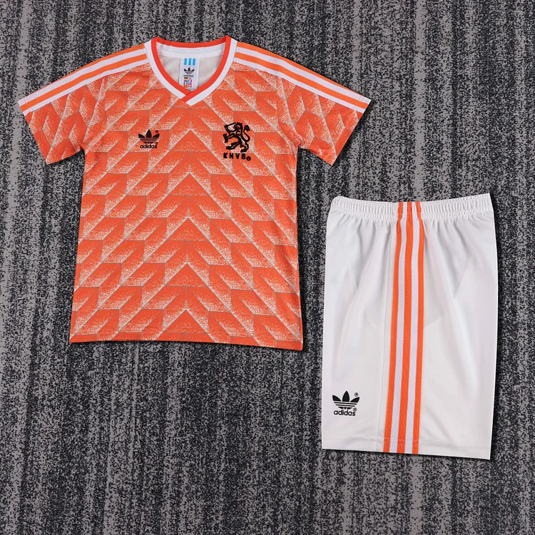 1988 Netherlands Retro Home Shirt - Kids