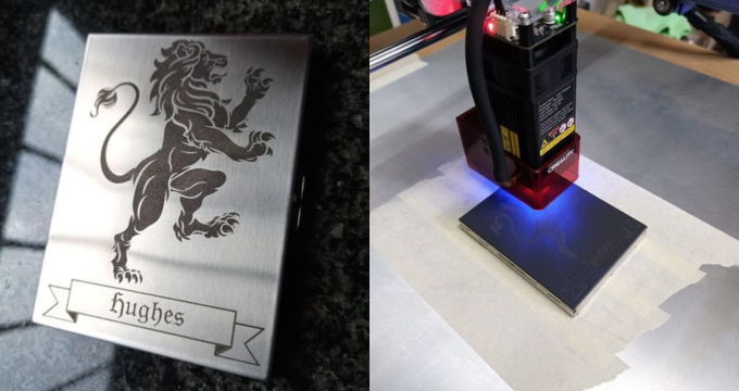 Colour engraving with the Creality Falcon2 22w Laser Engraver and Cutter!  😱 