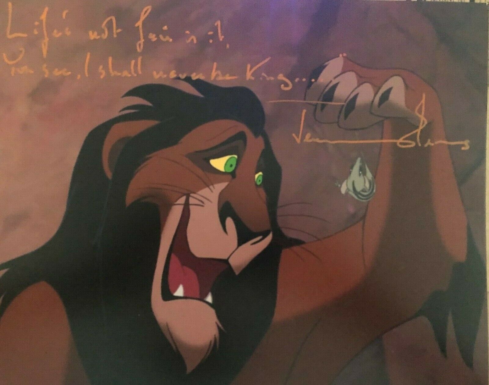 Jeremy Irons **HAND SIGNED** 14x11 Photo Poster painting ~ AUTOGRAPHED ~ Lion King Scar