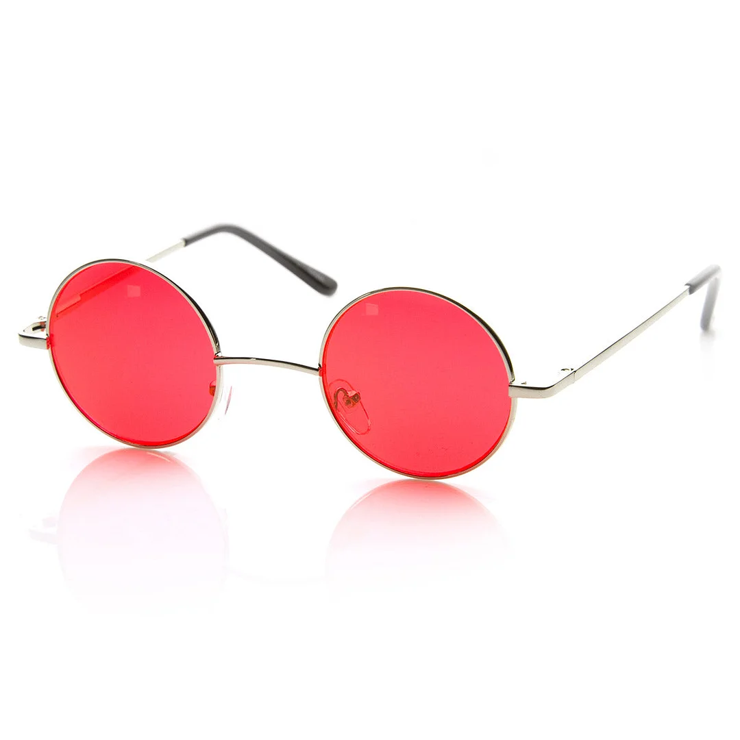 Small Metal Round Circle Ozzy Elton John Color Tint Lennon Style glasses