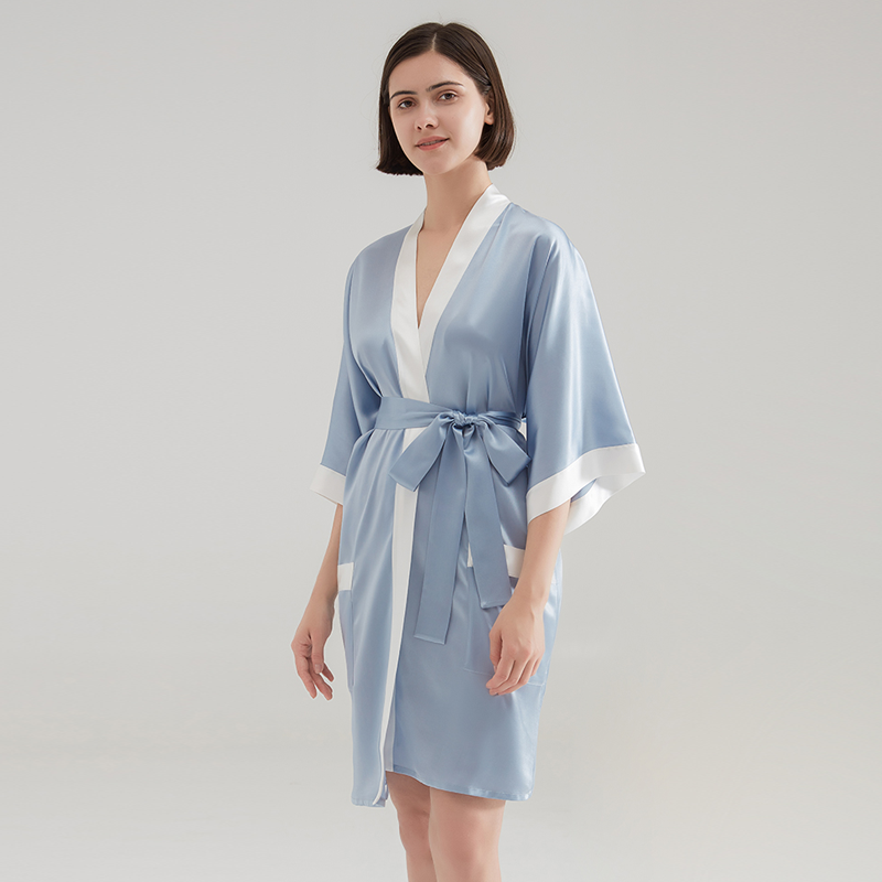 Ensemble Kimono et nuisette en soie qualité premium- SOIE PLUS