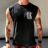 Men's "It'S Ok Don't Worry" Sleeveless Tank Top by Inlyline