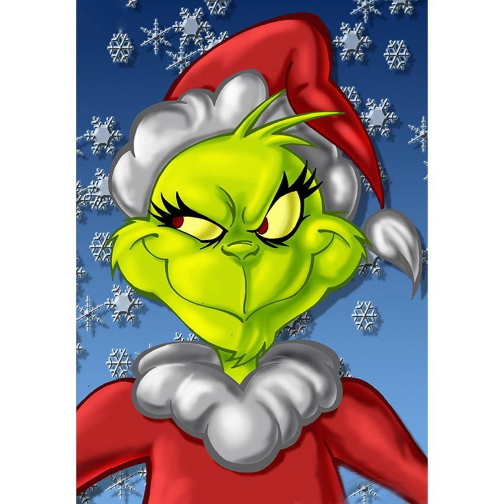 Full Round Diamond Painting Green Face Monster Grinch (40*30cm)
