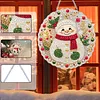 Snow DIY Diamond Painting Pendant 24cm Double-Sided Crystal Resin