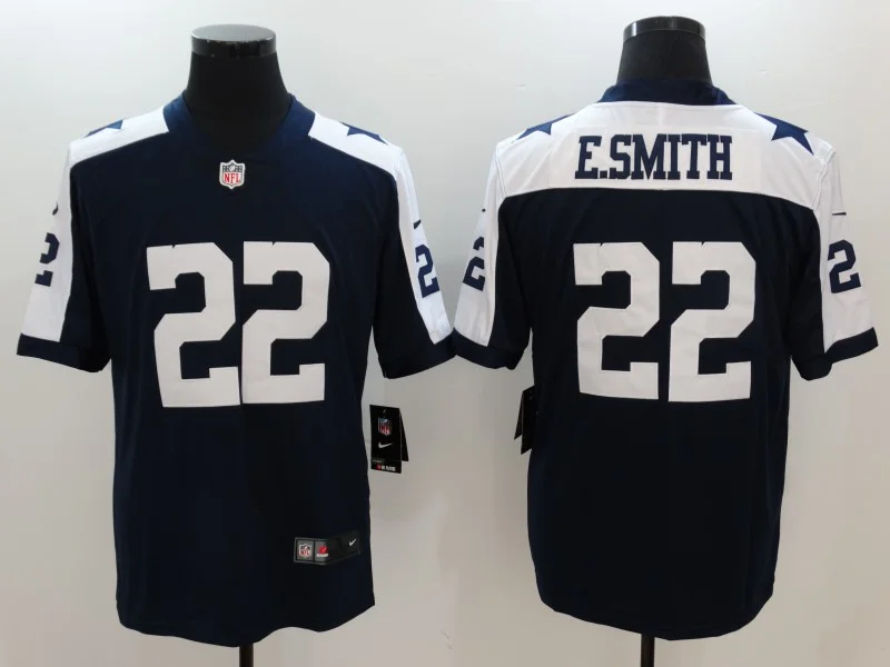 Men's Dallas Cowboys Emmitt Smith #22 Navy Alternate Fashion Game Jersey
