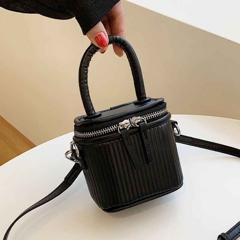 Mini Square Tote bag 2021 Summer New PU Leather Women's Designer Handbag Pure color Cute Shoulder Messenger Bag Travel Purses