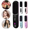 Cordless Hair Straightening Brush Straightener Rechargeable Hot Brush