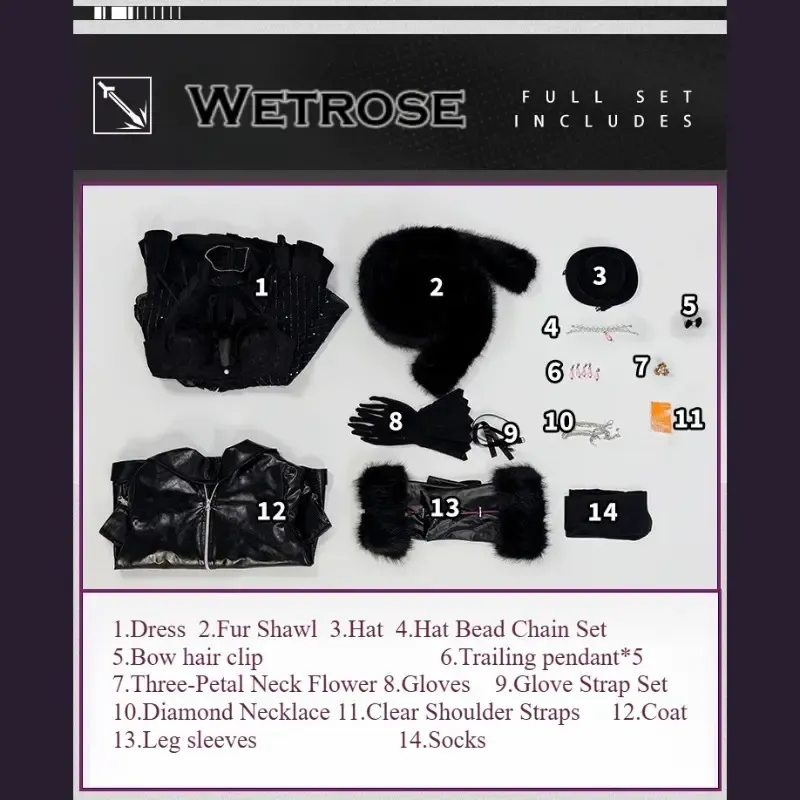 [Wetrose] In Stock Arknights & Yuutenji Nyamu Game Performance Outfit Cosplay Costume