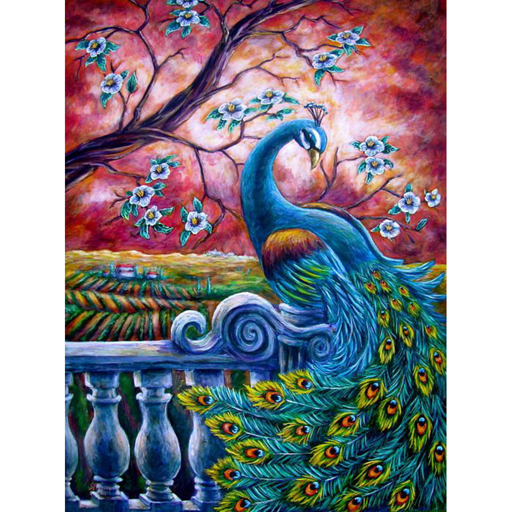 

Peacock Handmade Cross Stitich-Round Drill Diamond Painting-30x40CM, 501 Original