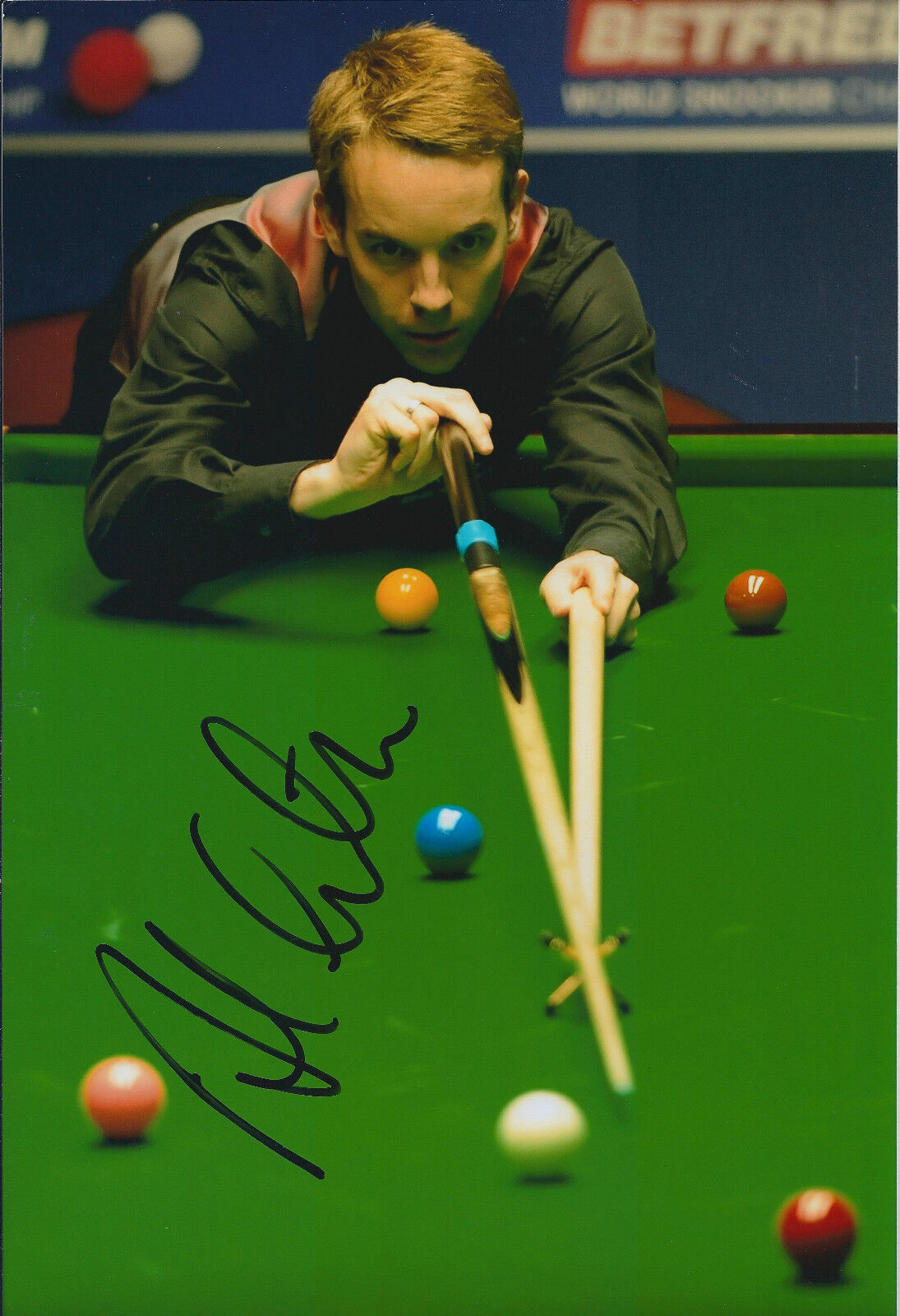 Ali CARTER AUTOGRAPH 12x8 Signed Photo Poster painting AFTAL COA SNOOKER Sheffield Crucible