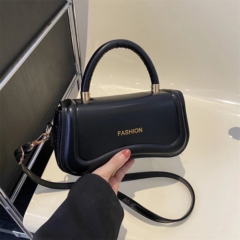 Women's Pu Leather Solid Color Vintage Style Square Flip Cover Handbag2